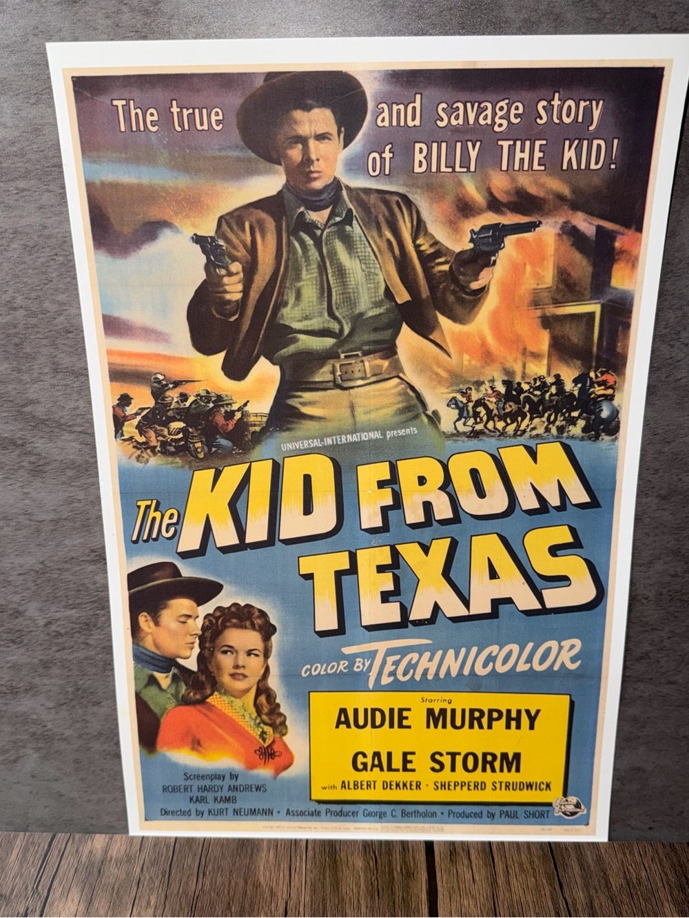The Kid From Texas (1950) 11x17" Movie Print Western Audie Murphy Billy The Kid